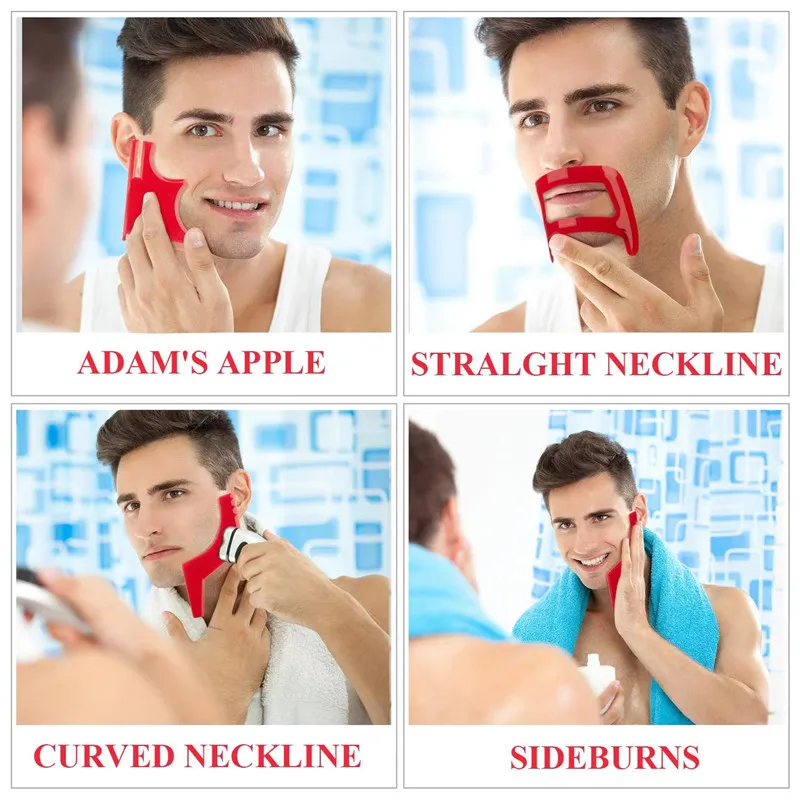 2/4Pcs Men's Beard Combs Hair  - đánh giá và giá Men'S Grooming Salon