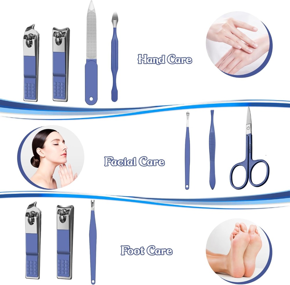 8 in 1 Manicure Set, Professio - đánh giá và giá Nail Care Kit Mens