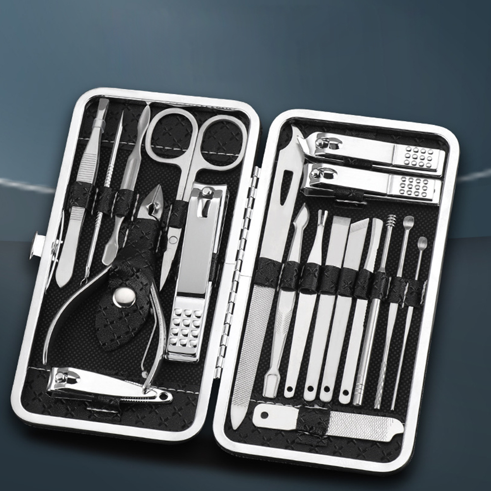 19Pcs Fingernail and Toenail C - đánh giá và giá Nail Care Kit Mens