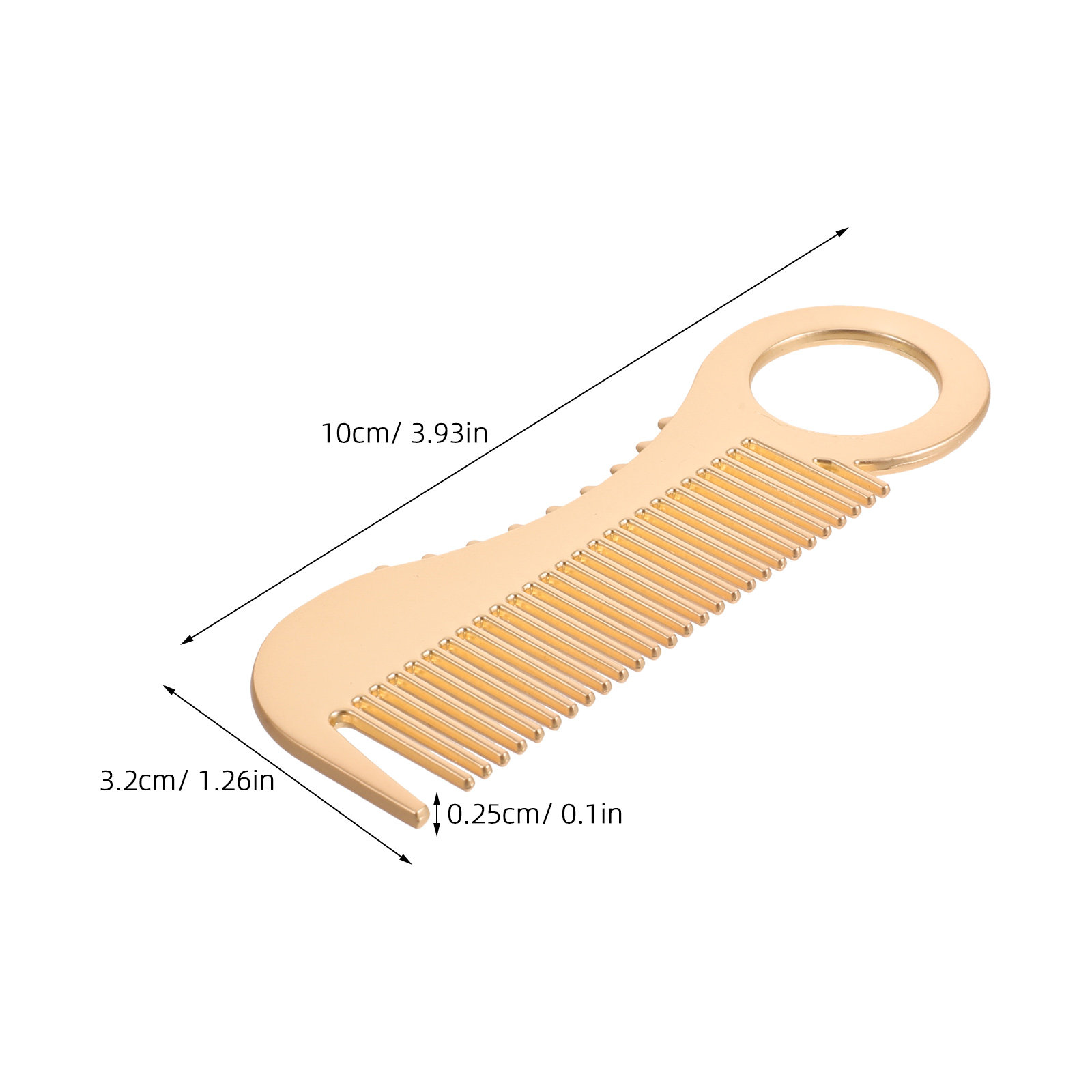 Mini Pocket Beard Comb Metal S - đánh giá và giá Comb Fine Tooth