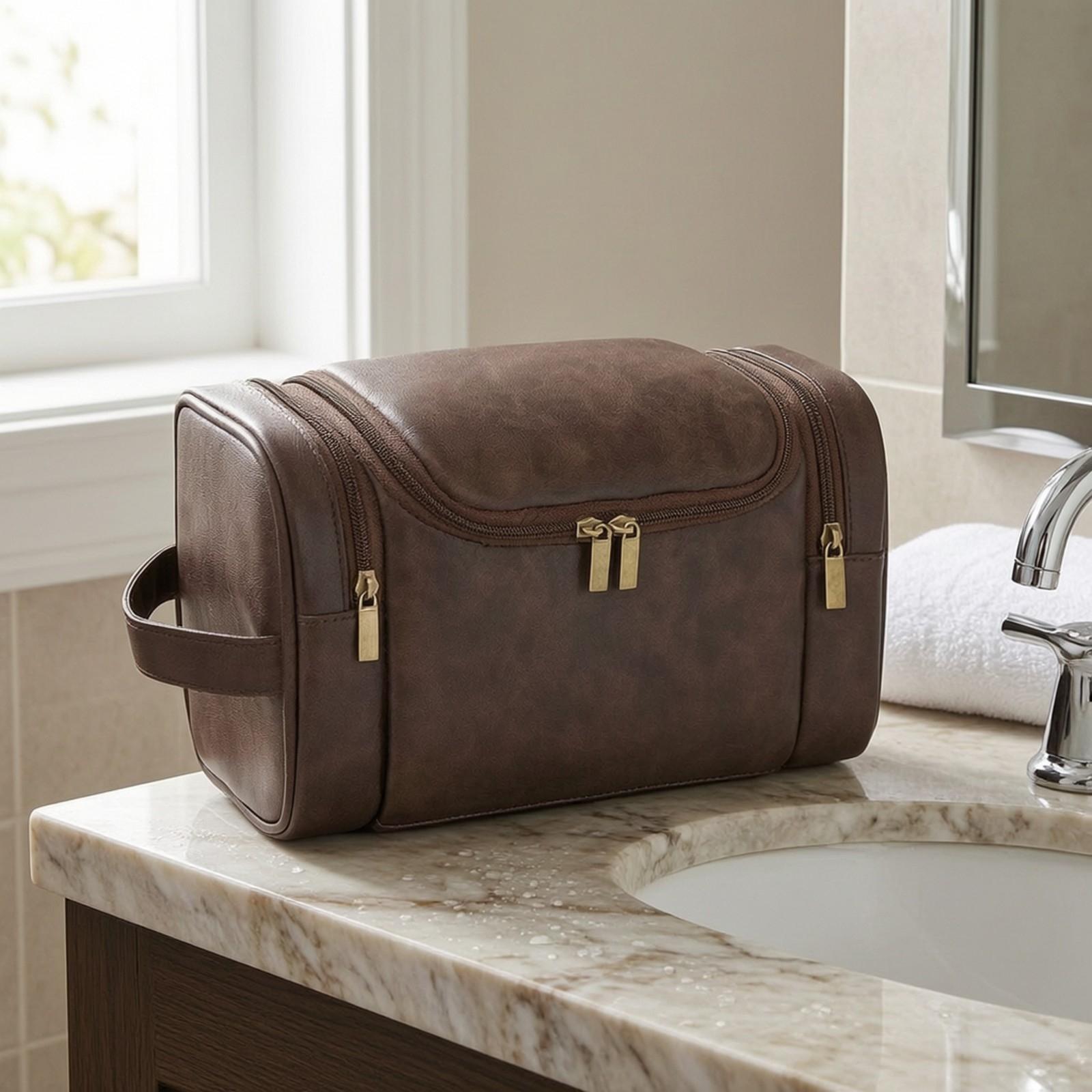 Men Grooming Travel Bag PU Lea - đánh giá và giá Men'S Grooming Bag
